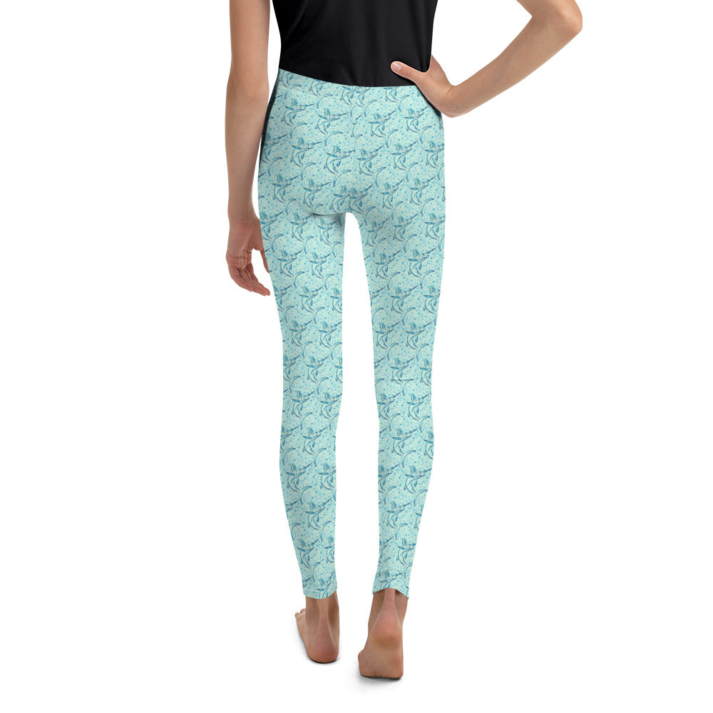 Marlin sketch pattern Youth Leggings