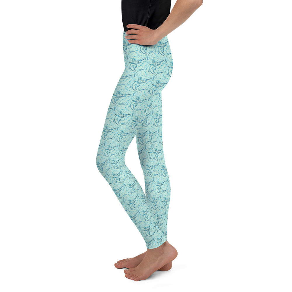 Marlin sketch pattern Youth Leggings