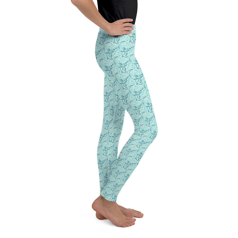 Marlin sketch pattern Youth Leggings