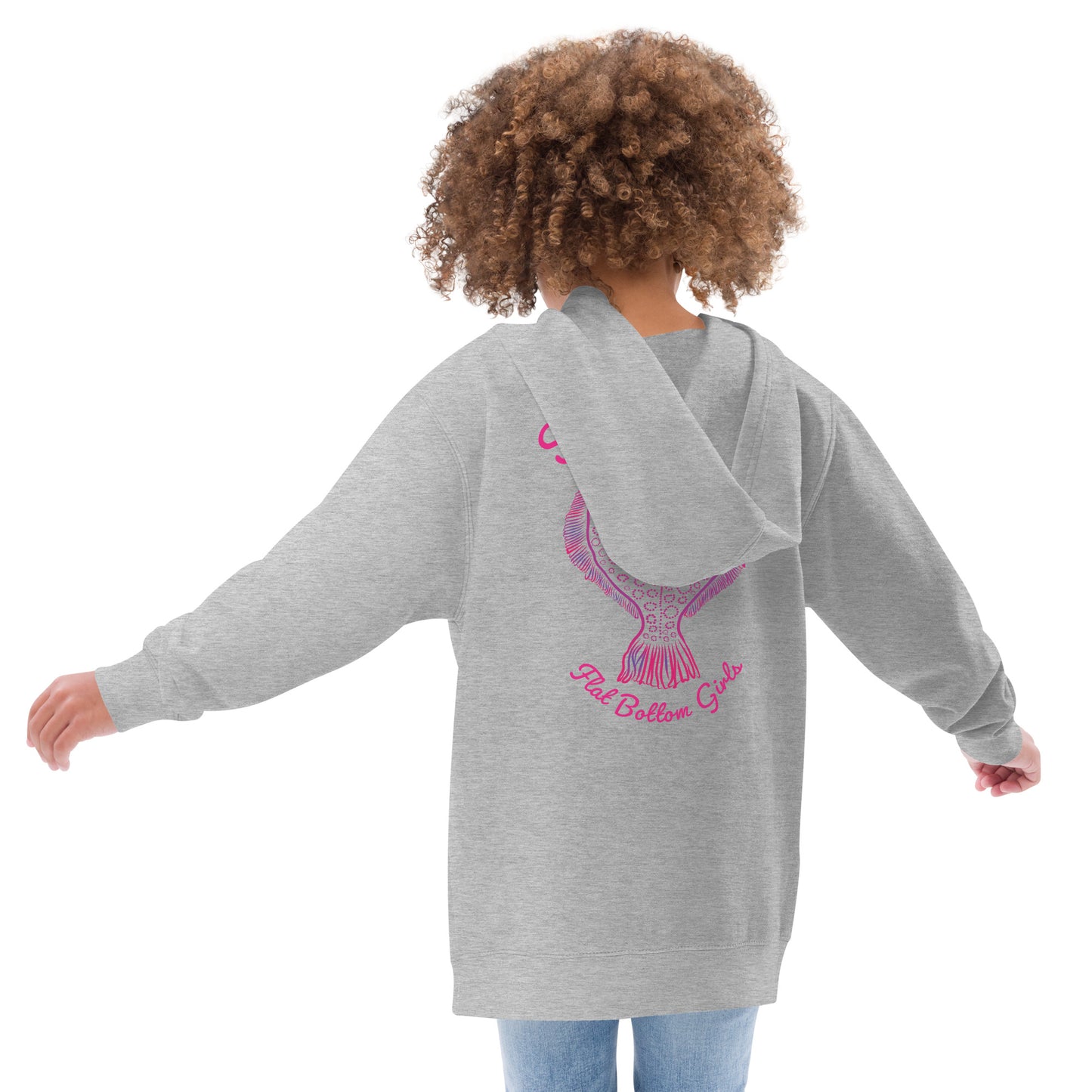 Flat Bottom Girls standup Kids fleece hoodie