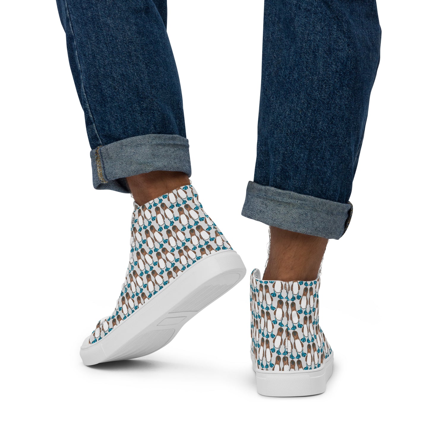 Bunch of boobies Men’s high top canvas shoes