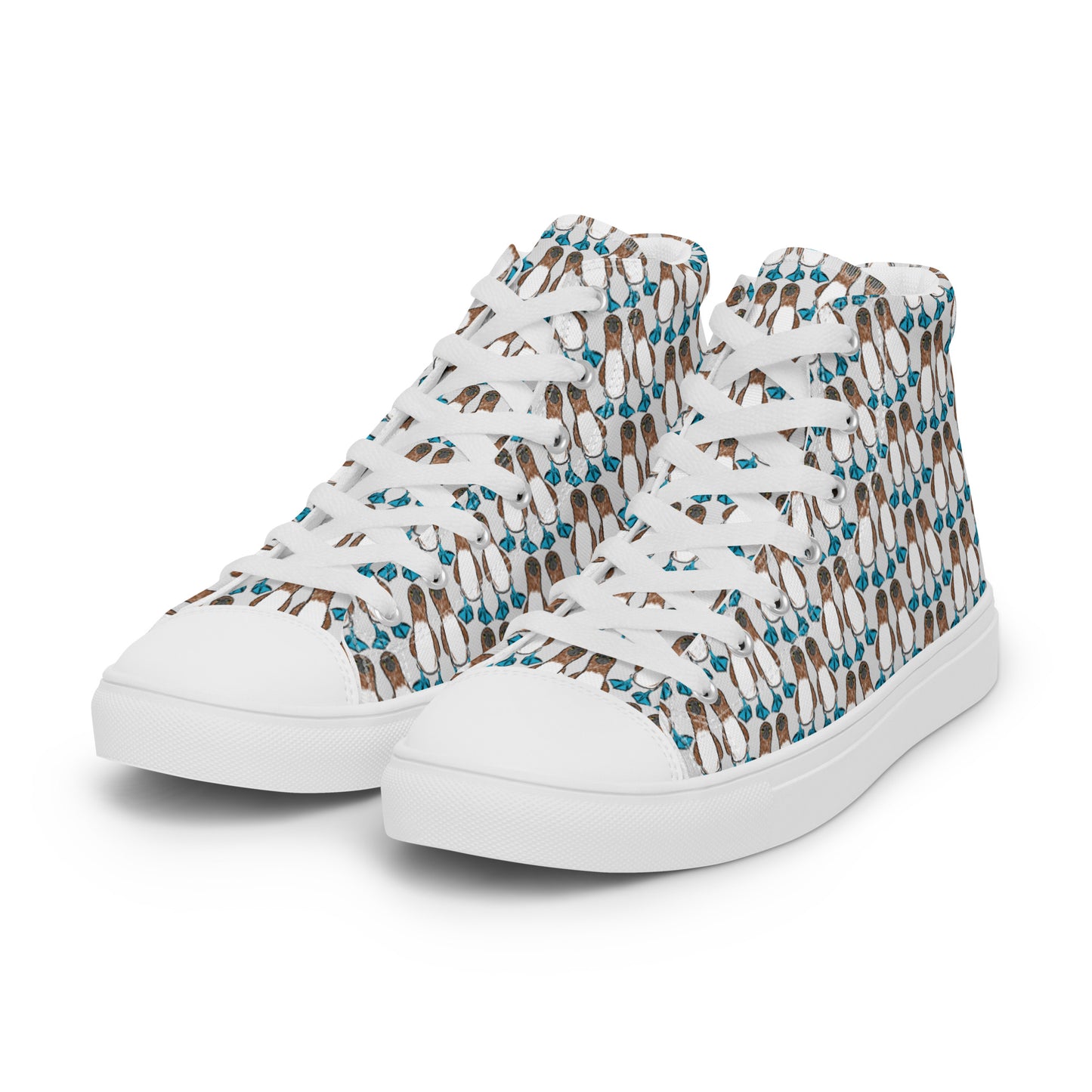 Bunch of boobies Men’s high top canvas shoes