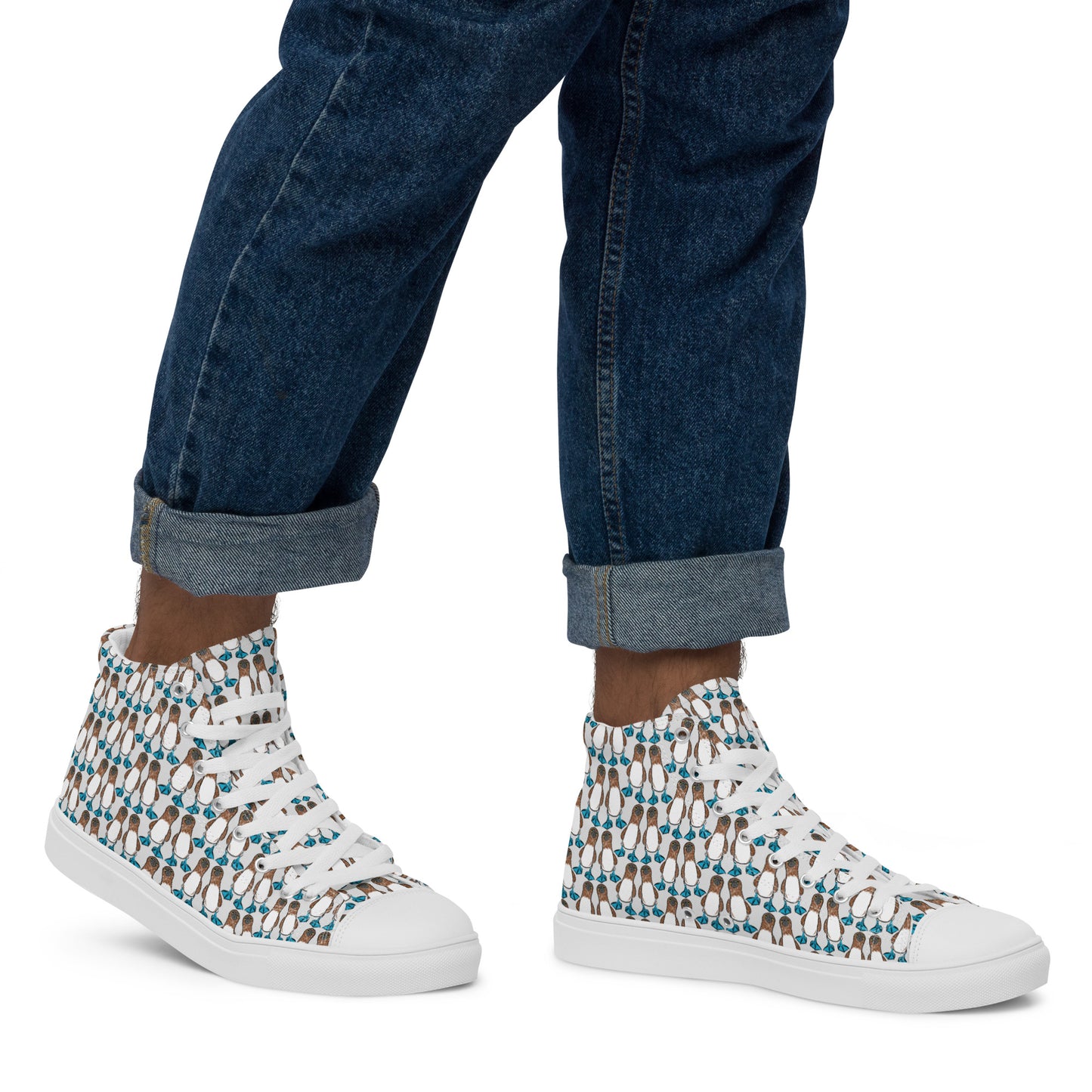 Bunch of boobies Men’s high top canvas shoes