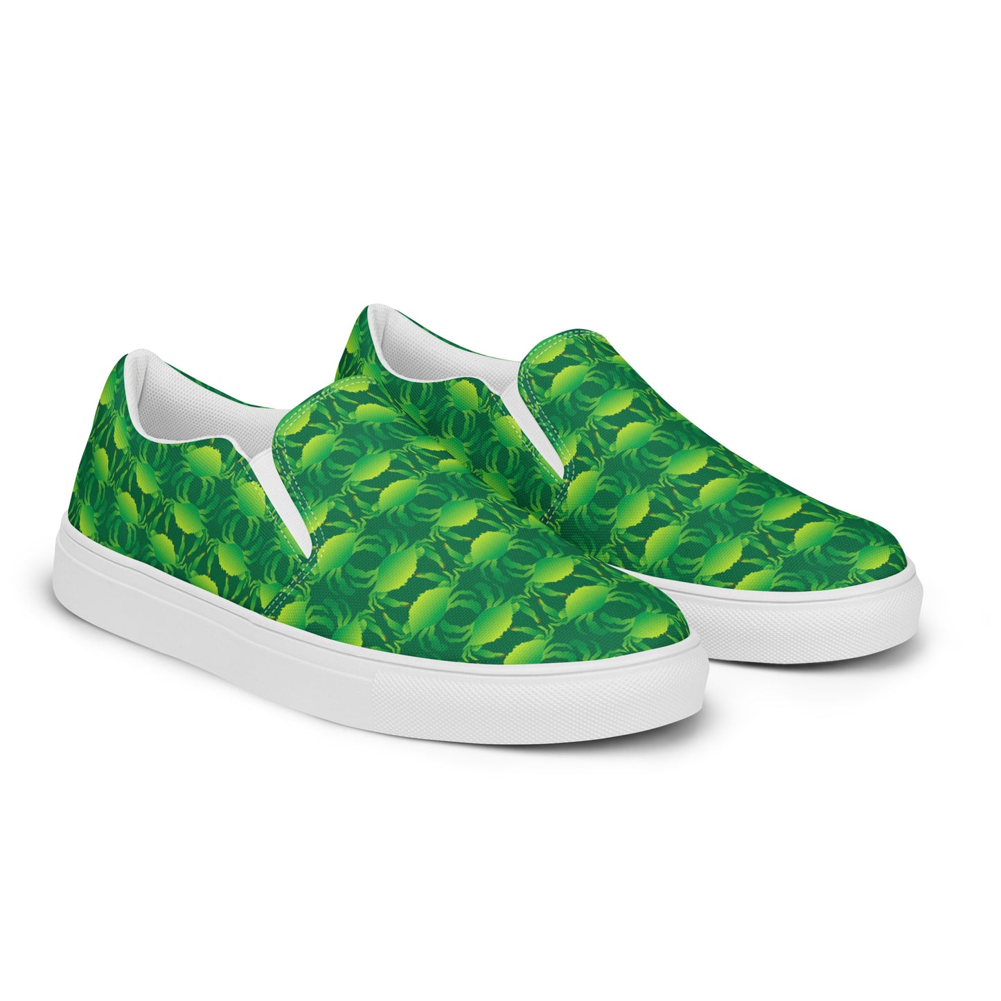 Rather Be Lucky Dark Green Men’s slip-on canvas shoes