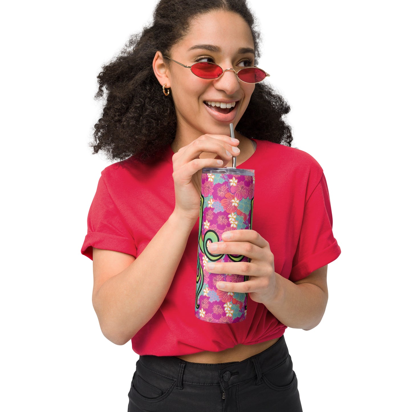Hibiscupus Stainless steel tumbler