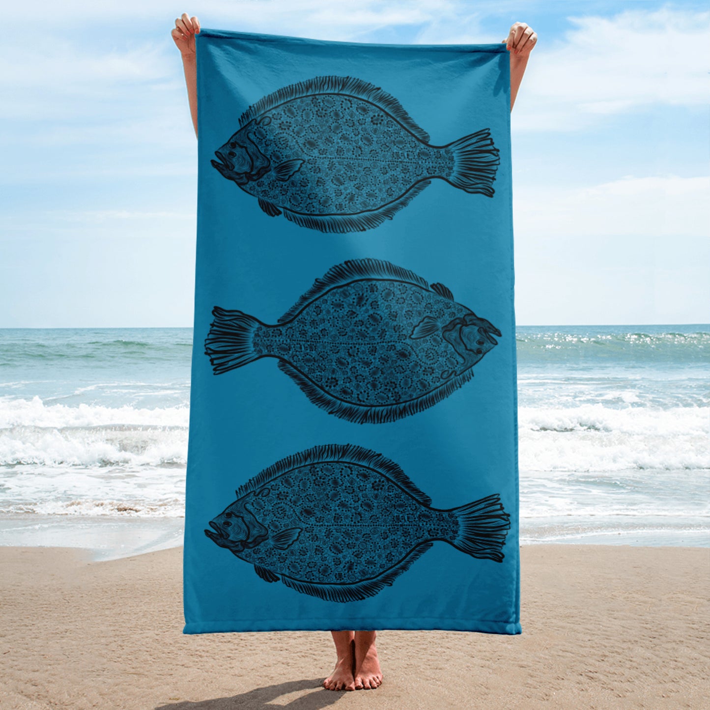 Flounder etching Towel