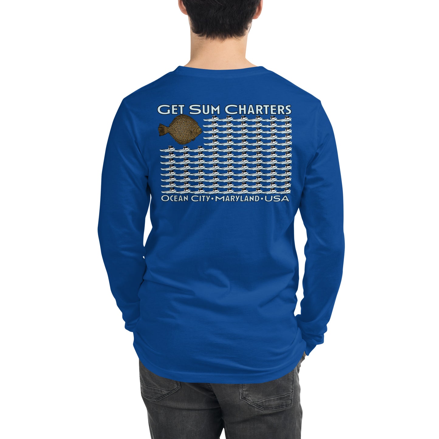 Get Sum USA boat flag Unisex Long Sleeve Tee