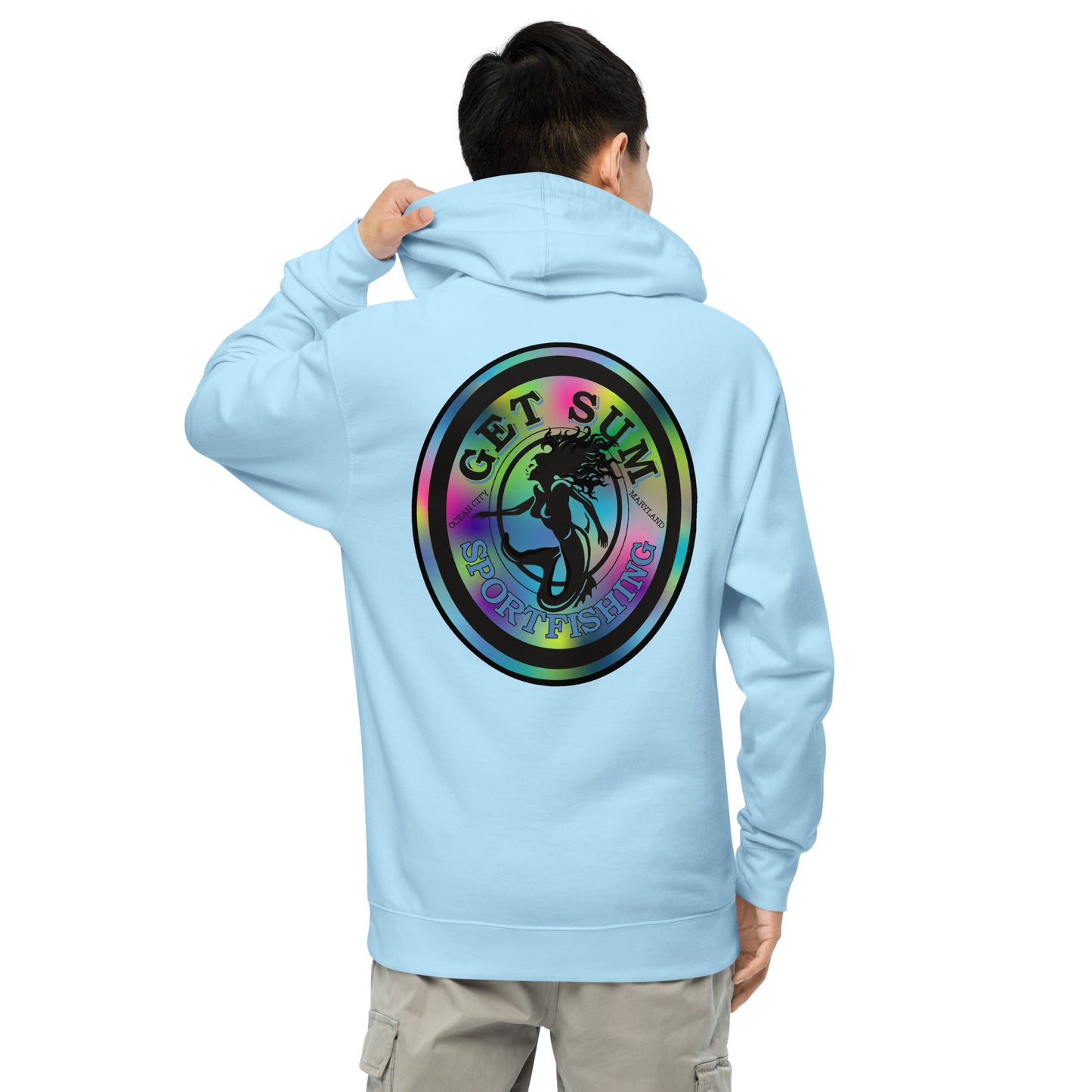Get Sum Oval Tiedye Unisex midweight hoodie