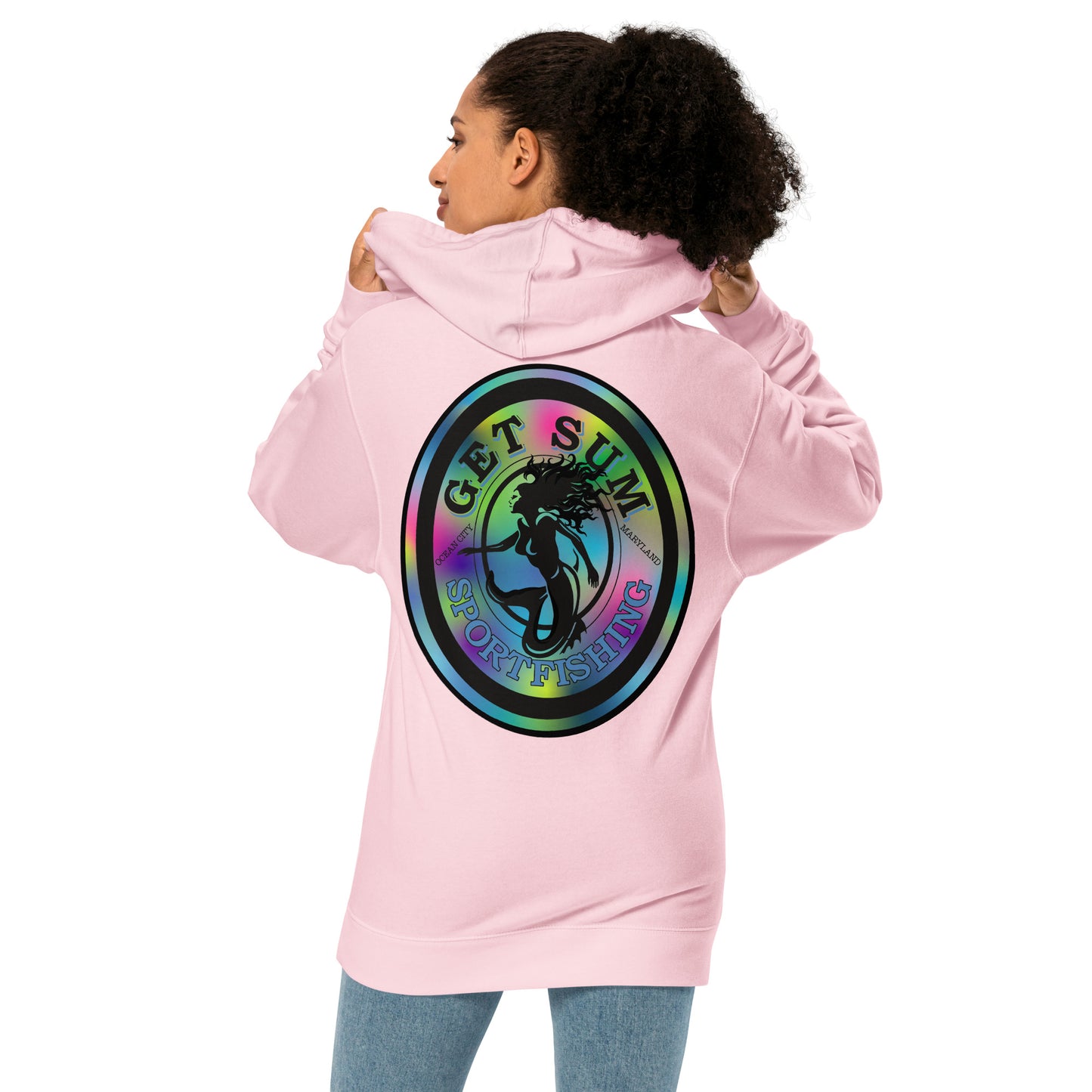 Get Sum Oval Tiedye Unisex midweight hoodie
