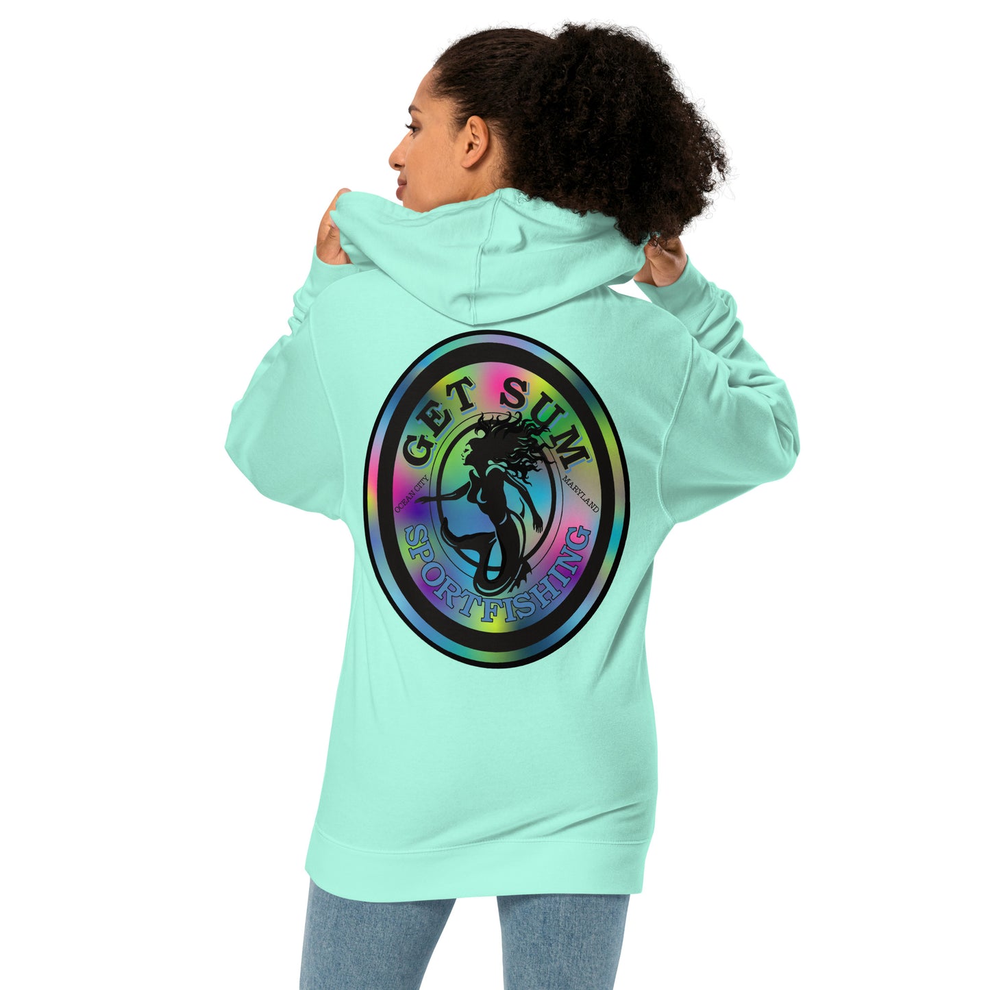 Get Sum Oval Tiedye Unisex midweight hoodie