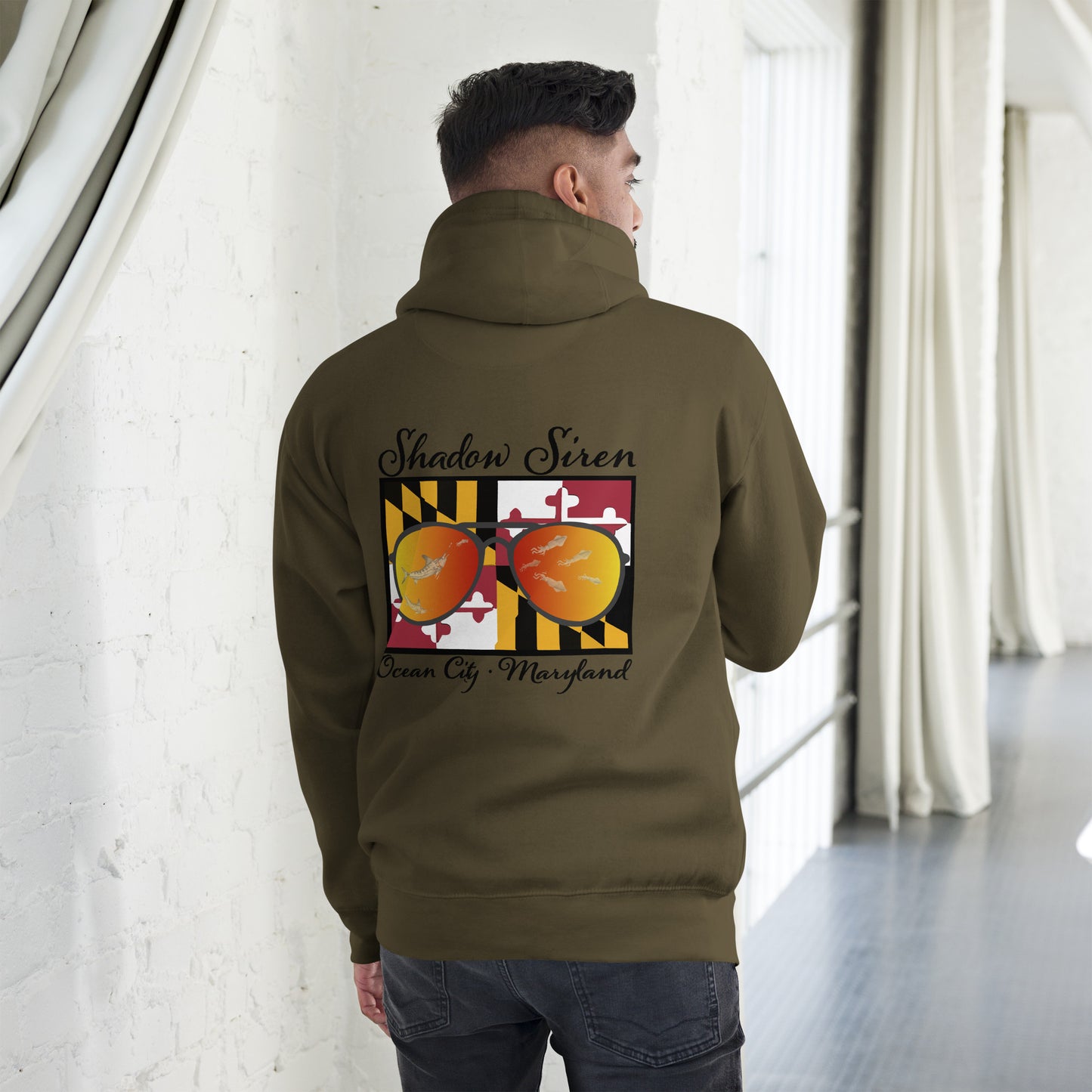MD white marlin shades Unisex Hoodie
