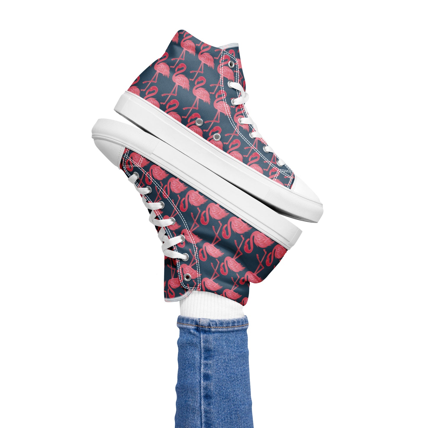 WinTerMingo flamingo Women’s high top canvas shoes