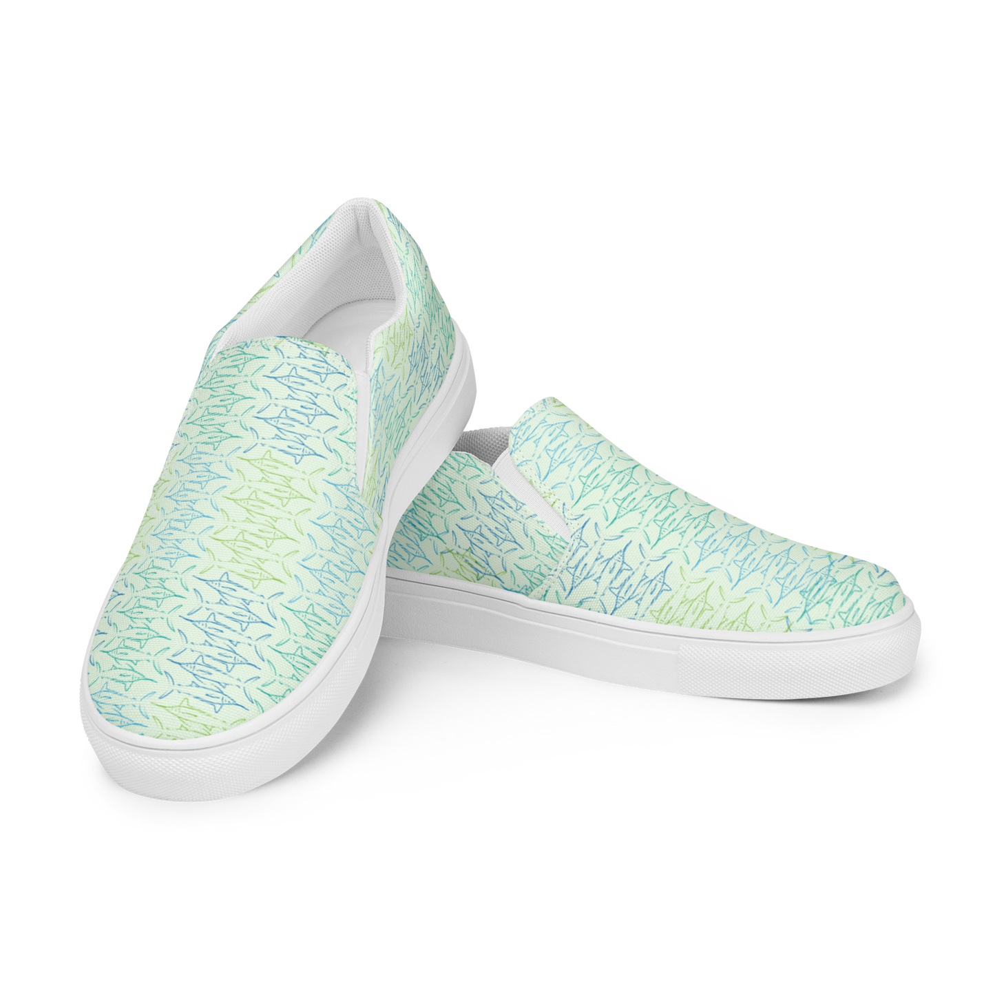Marlin pattern Women’s slip-on canvas shoes