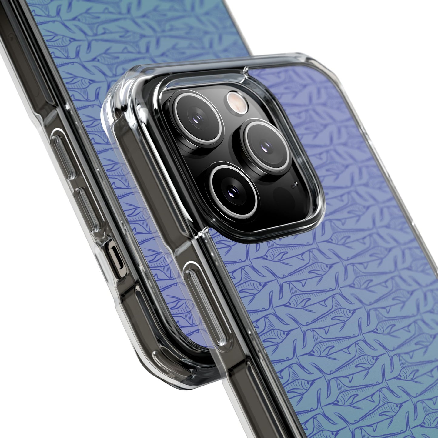 Marlin sketch ombré Magnetic Clear Impact Cases