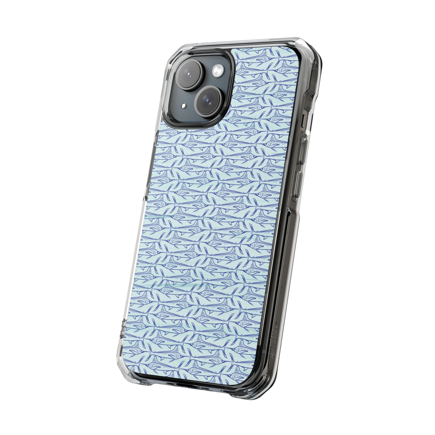 Marlin Sketch blue Magnetic Clear Impact Cases