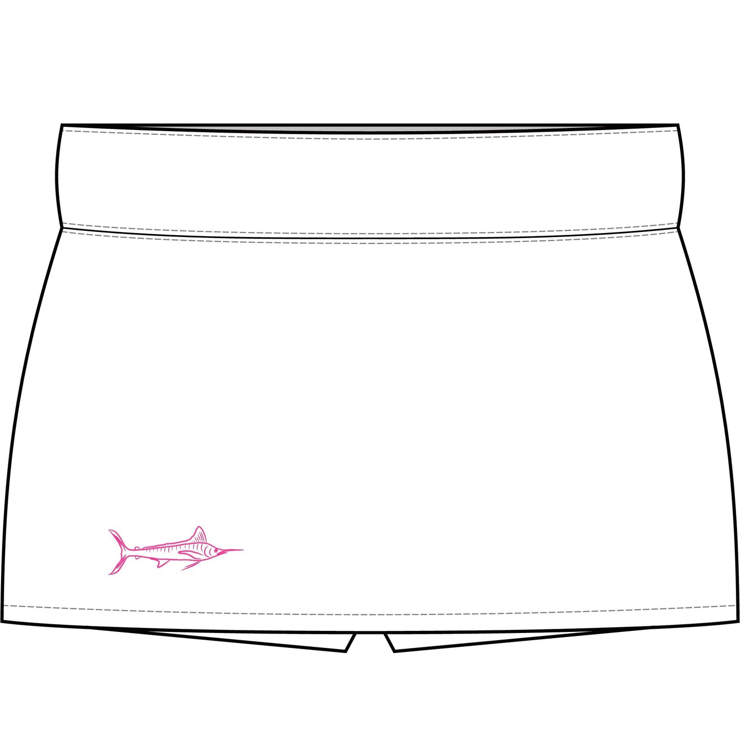 Marlin Sketch pink Women's Skort
