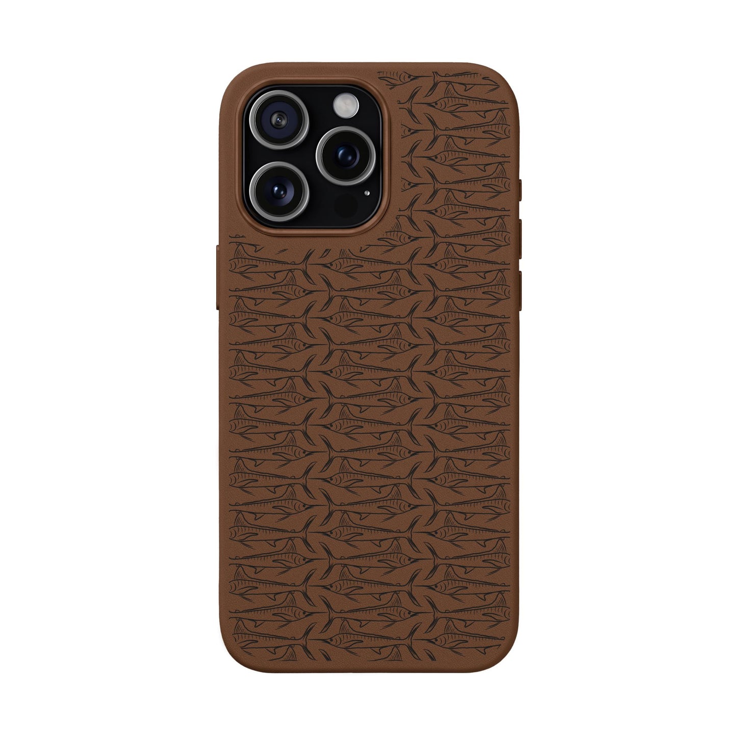 Marlin Sketch PU Leather Phone Cases (Engraving)