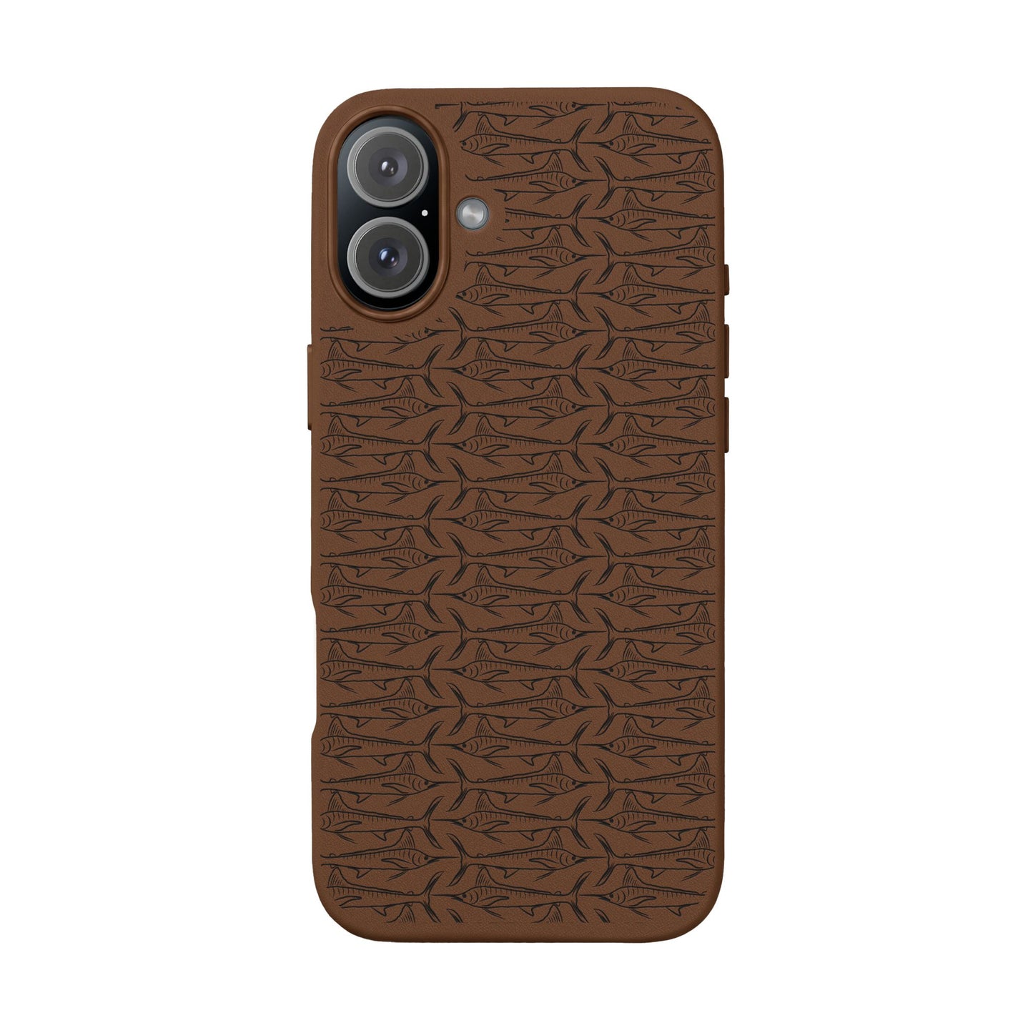 Marlin Sketch PU Leather Phone Cases (Engraving)