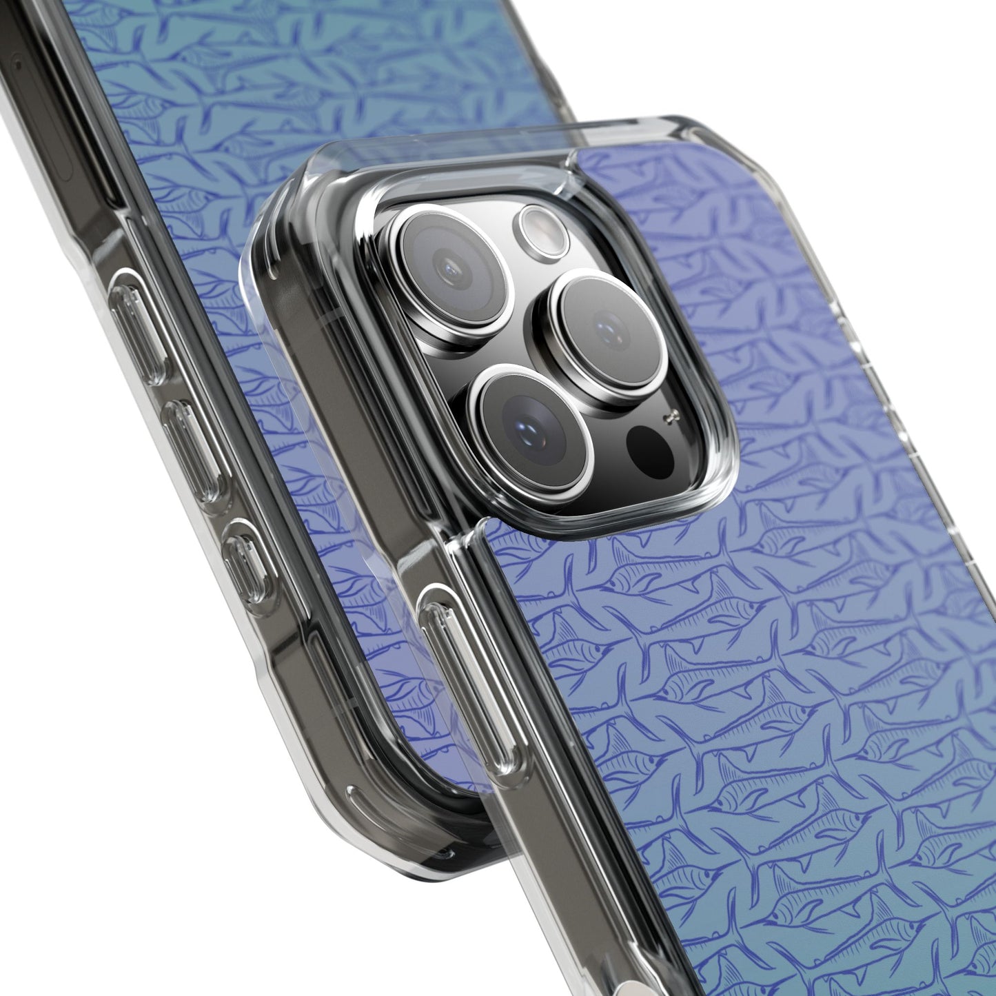 Marlin sketch ombré Magnetic Clear Impact Cases