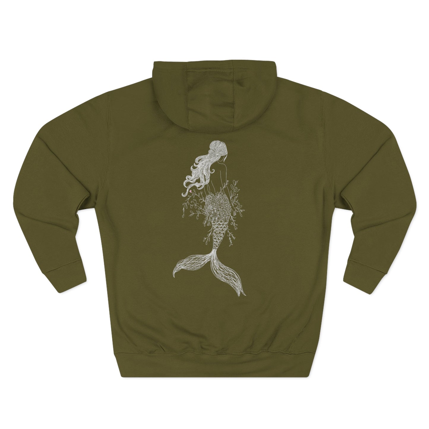 Mermaid Camdyn fleece hoodie Graphic Back