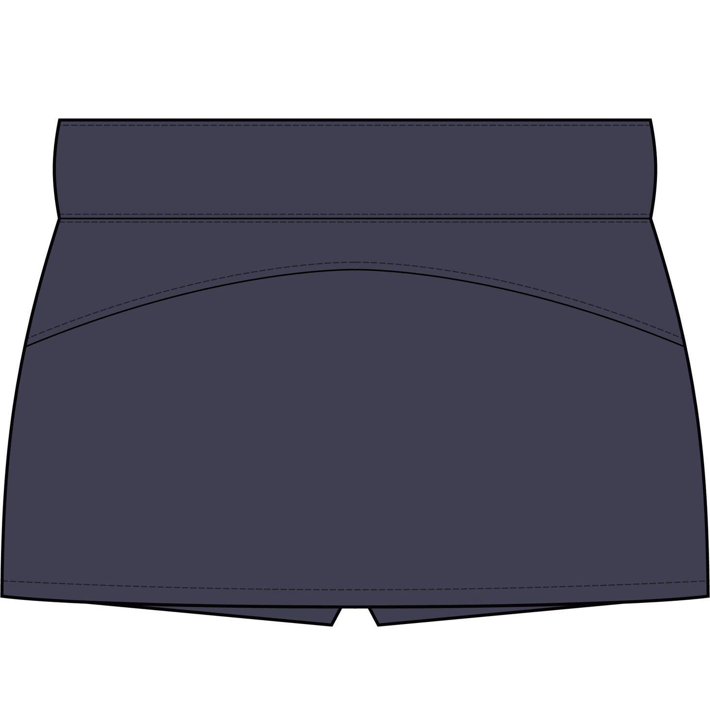 Ombré Flat Bottom Girls Women's Repeat Skort navy with words