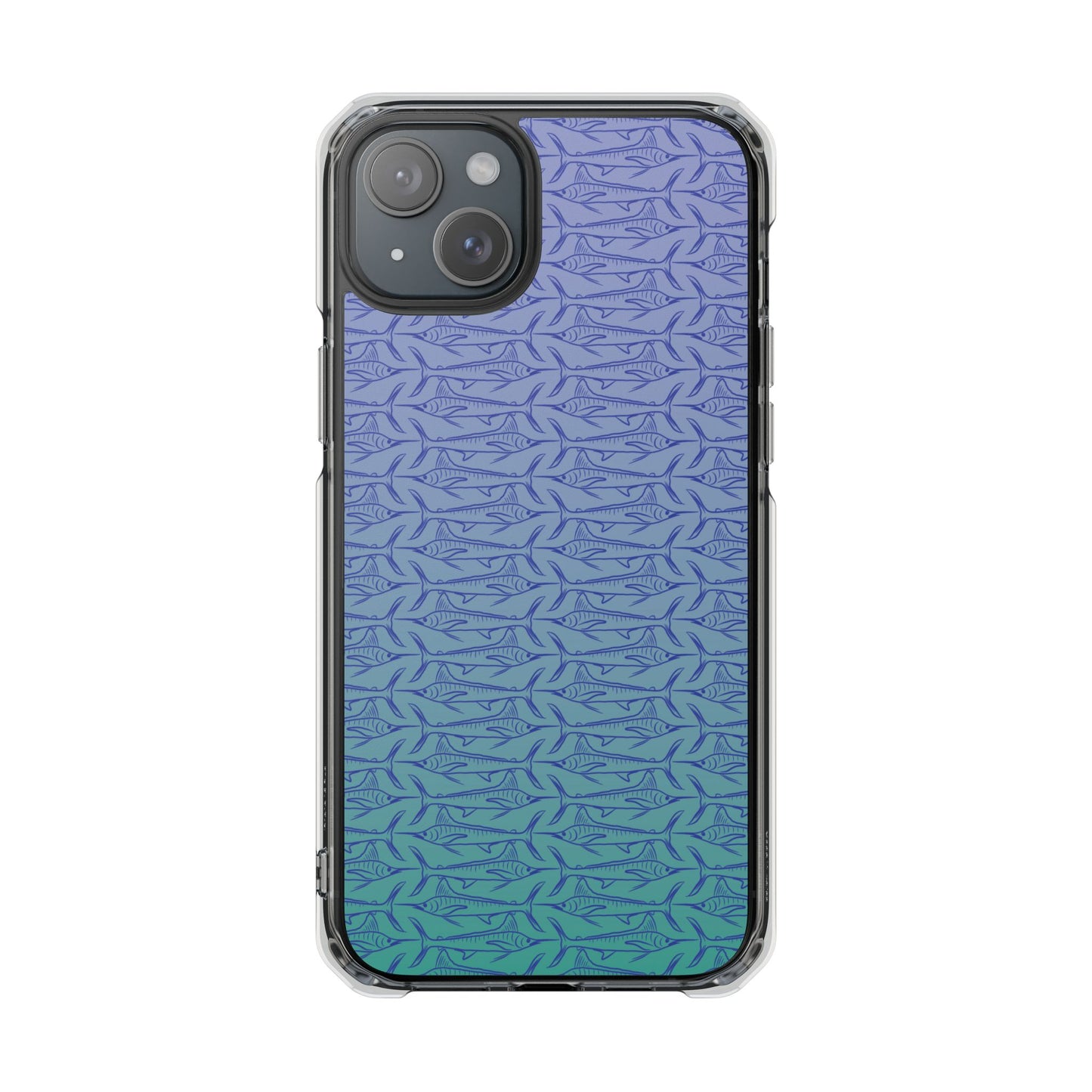 Marlin sketch ombré Magnetic Clear Impact Cases