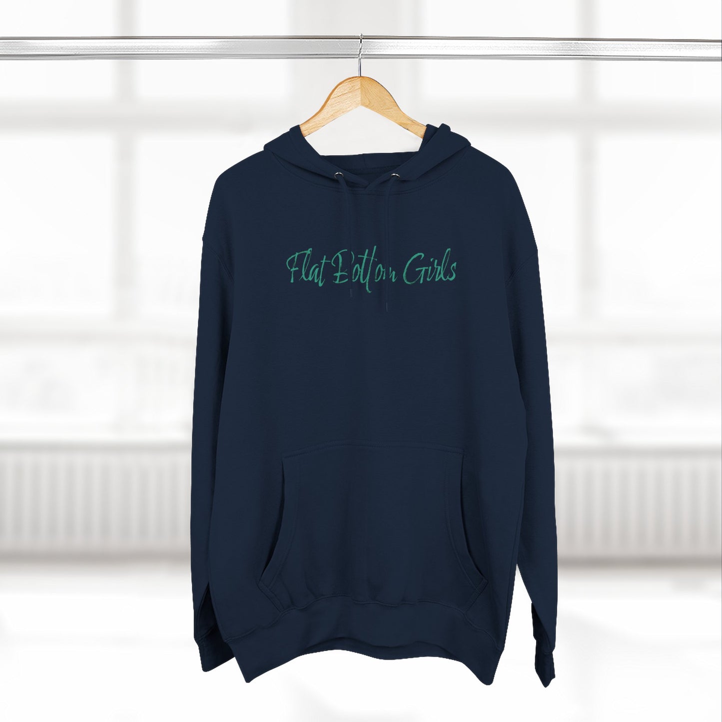 Flat Bottom Girls Green Fade Three-Panel Fleece Hoodie