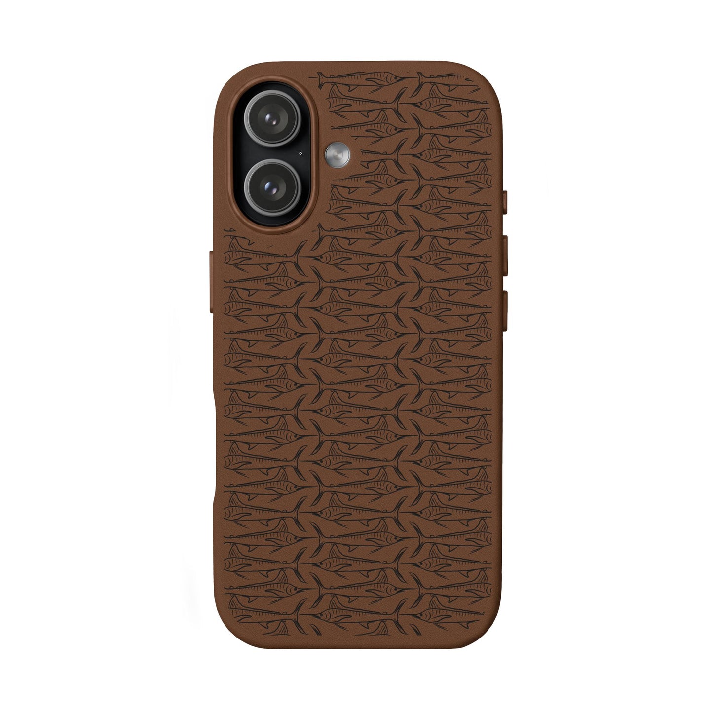 Marlin Sketch PU Leather Phone Cases (Engraving)