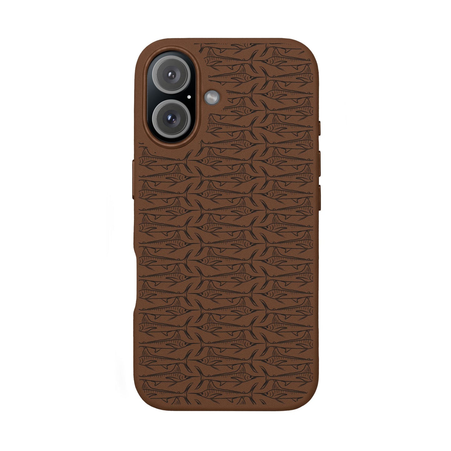 Marlin Sketch PU Leather Phone Cases (Engraving)