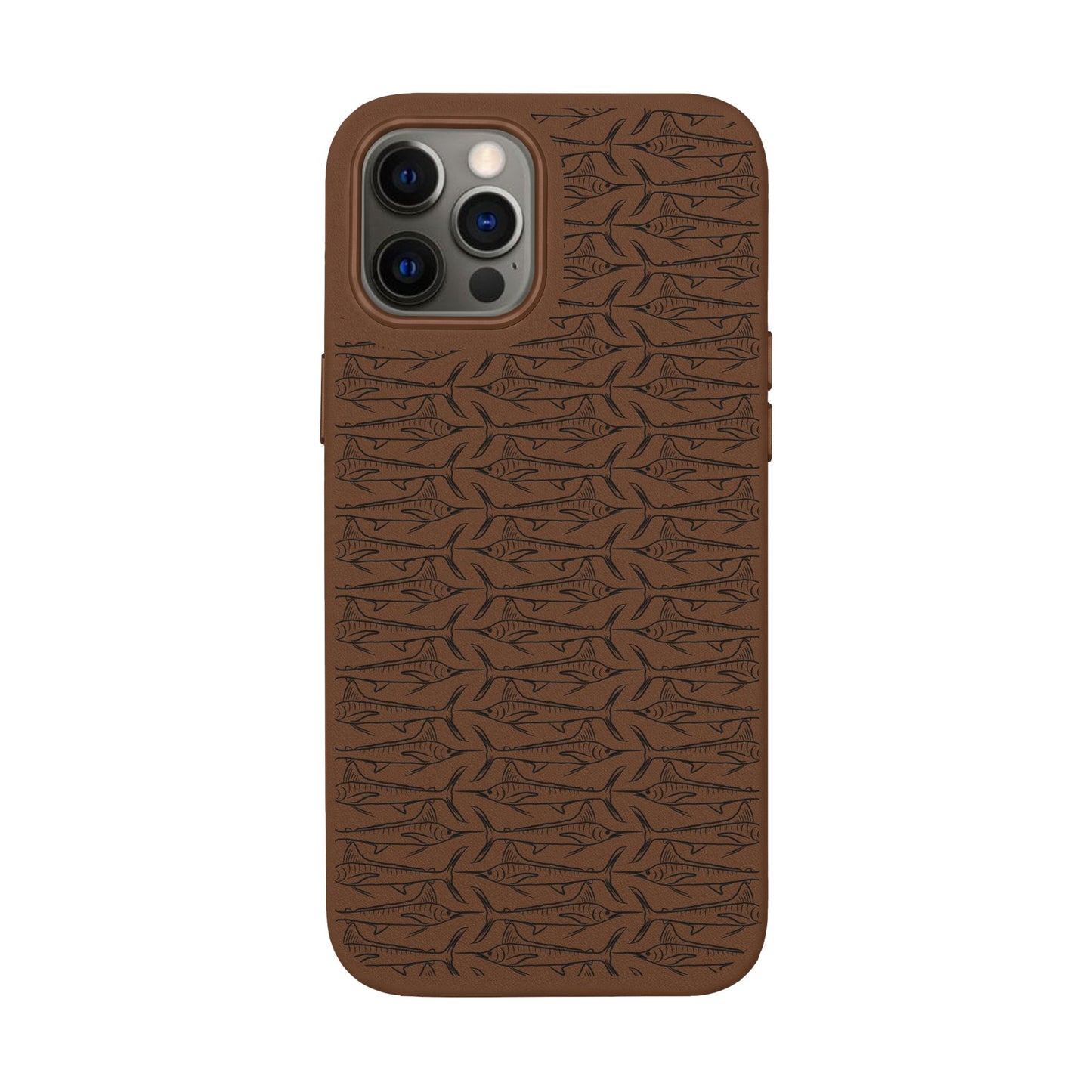 Marlin Sketch PU Leather Phone Cases (Engraving)
