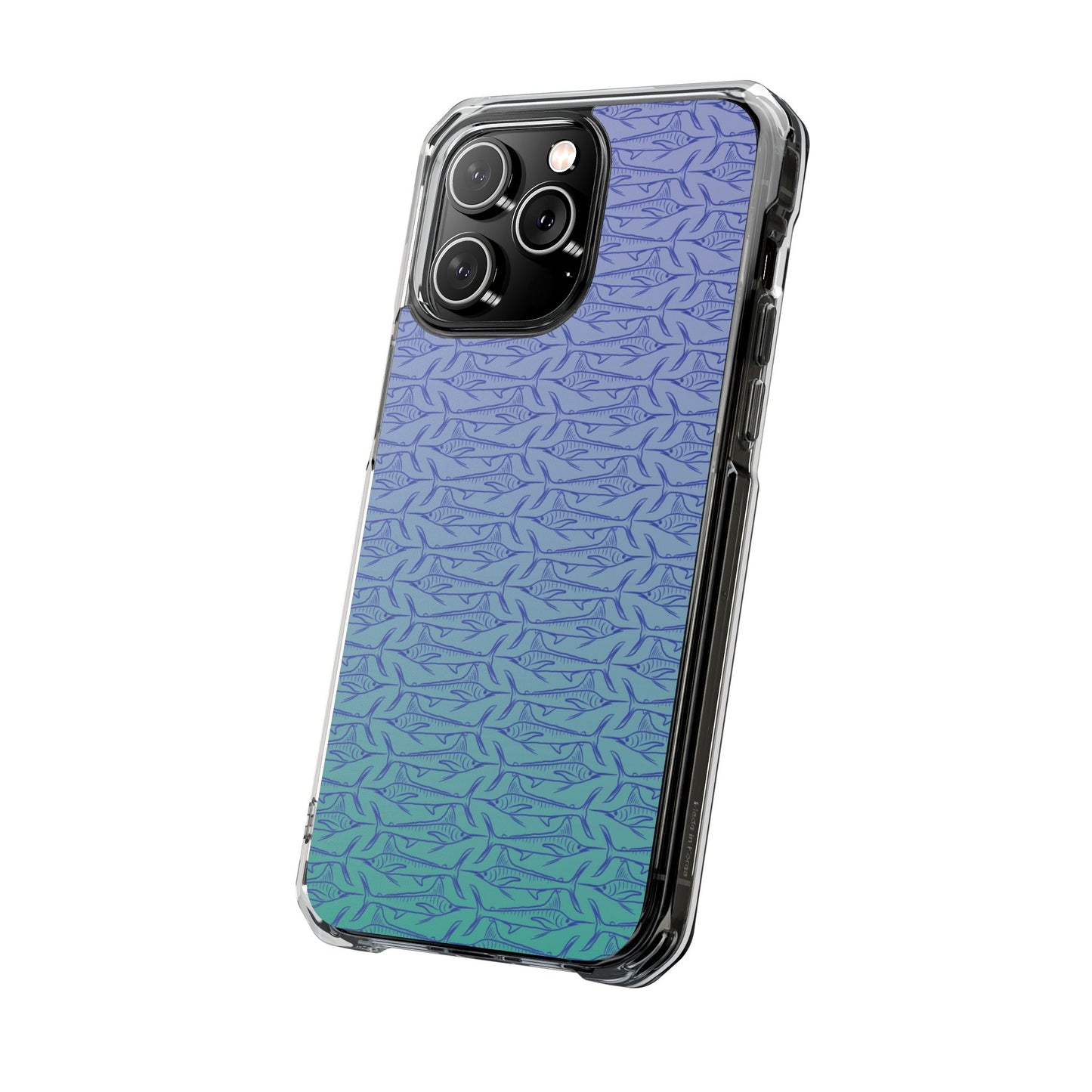 Marlin sketch ombré Magnetic Clear Impact Cases
