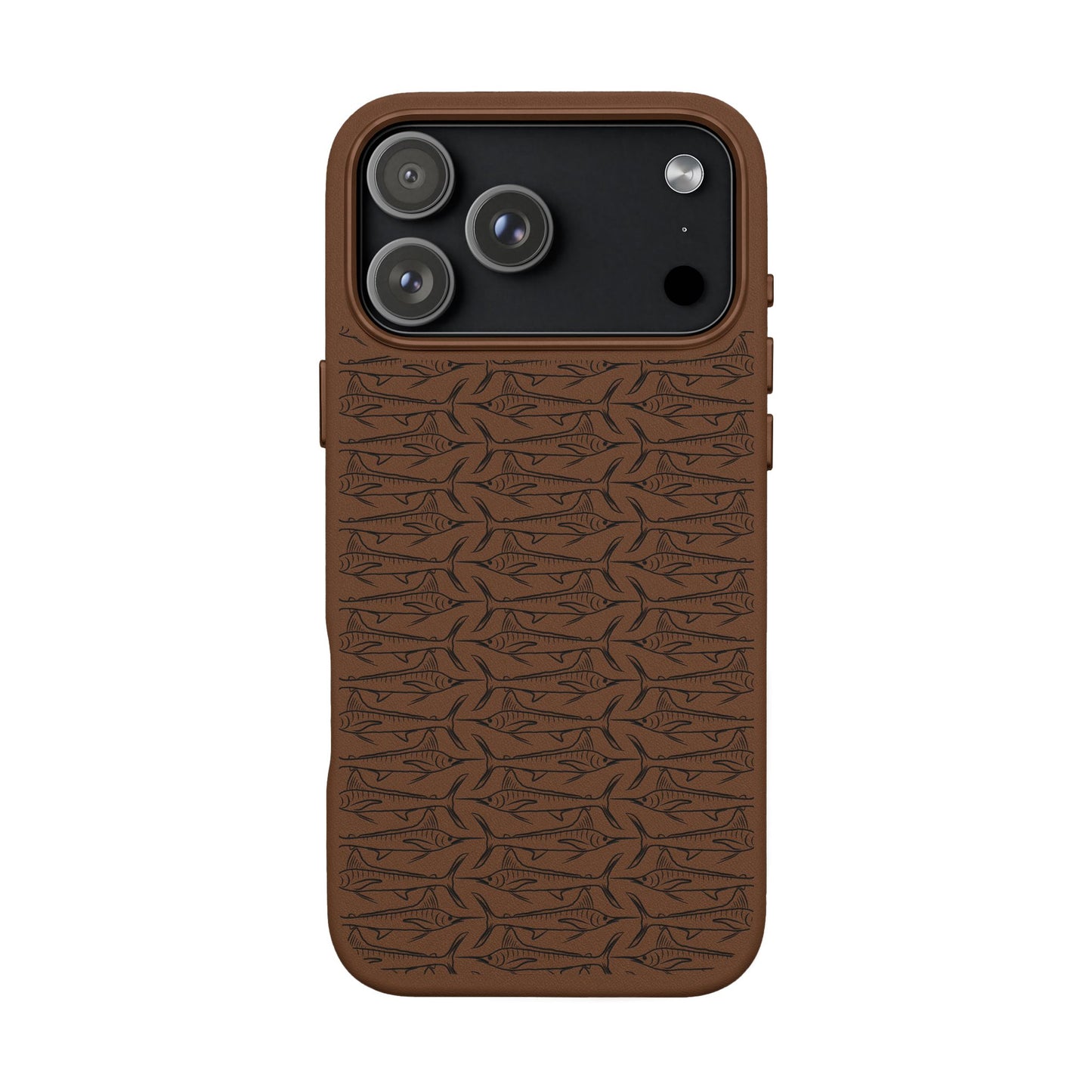 Marlin Sketch PU Leather Phone Cases (Engraving)