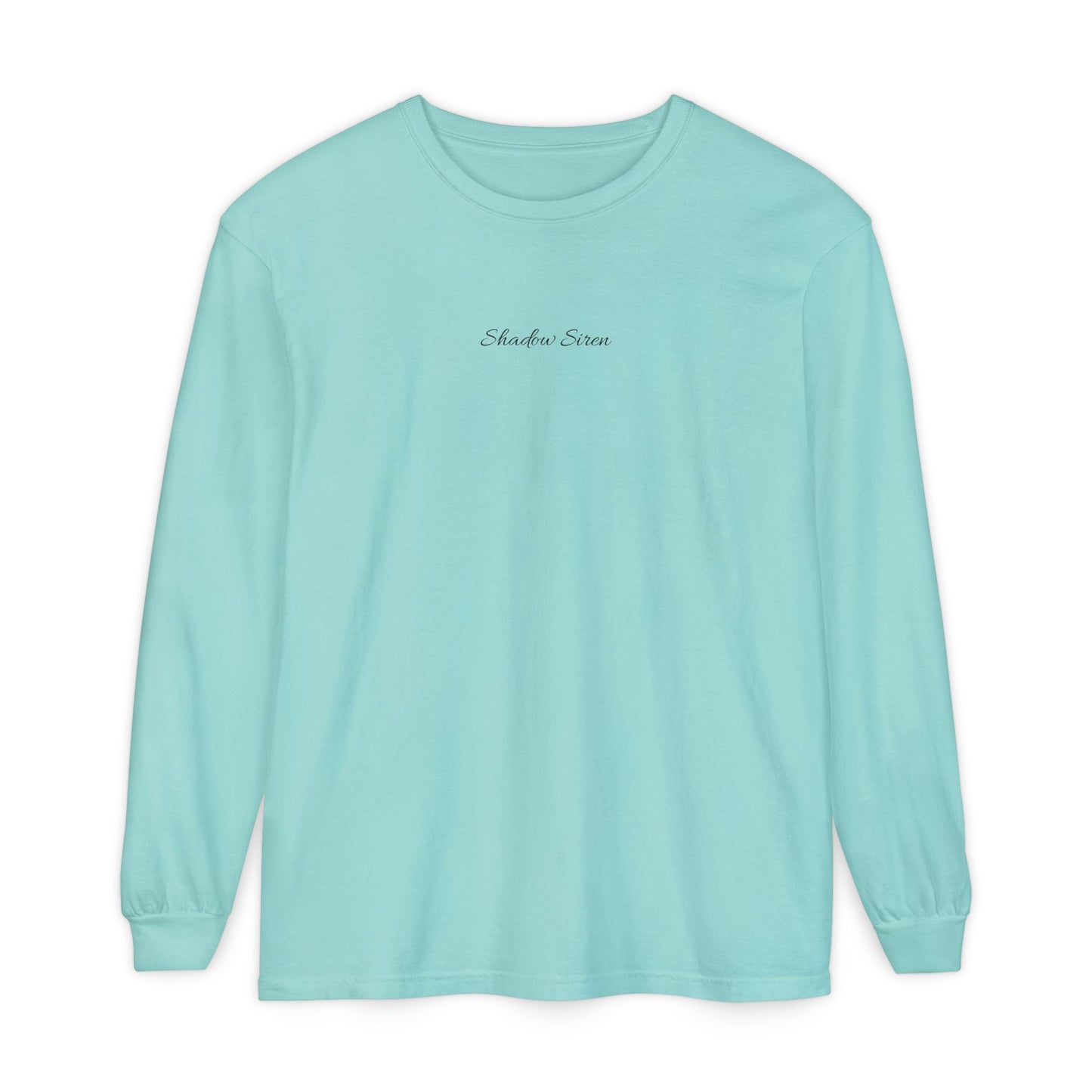 Mermaid Camdyn Long Sleeve Tee — Ocean Graphic Garment-Dyed Shirt