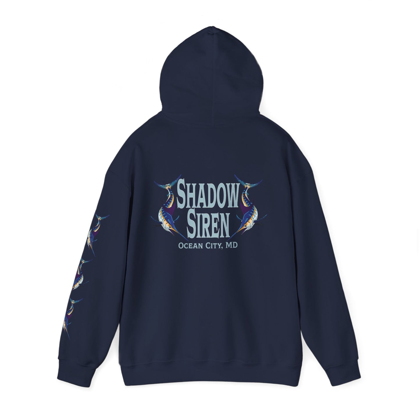 Digging marlin Hoodie — print Sleeve Hooded Sweatshirt