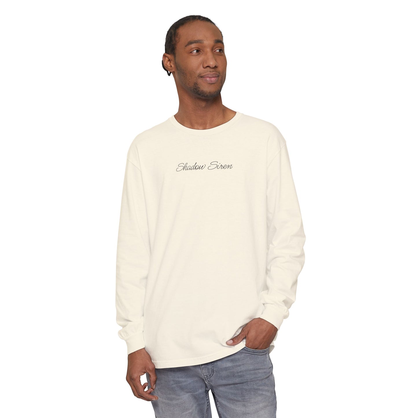 Symbiosis Mermaid & Marlin Long Sleeve Tee — "Endless Ocean" Garment-Dyed Shirt
