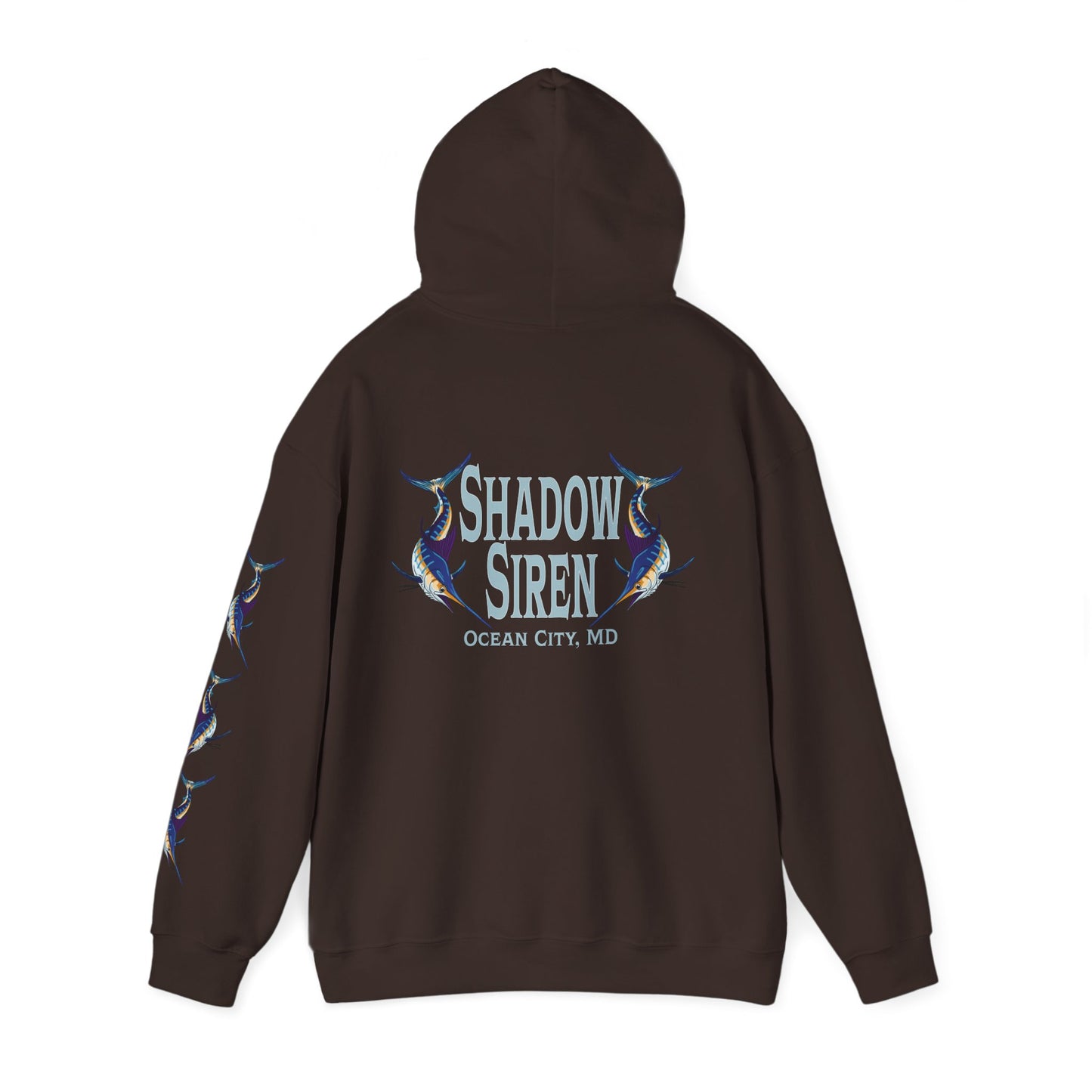 Digging marlin Hoodie — print Sleeve Hooded Sweatshirt
