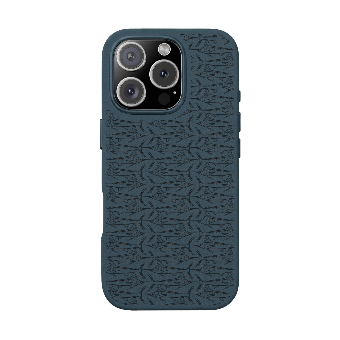 Marlin Sketch PU Leather Phone Cases (Engraving)