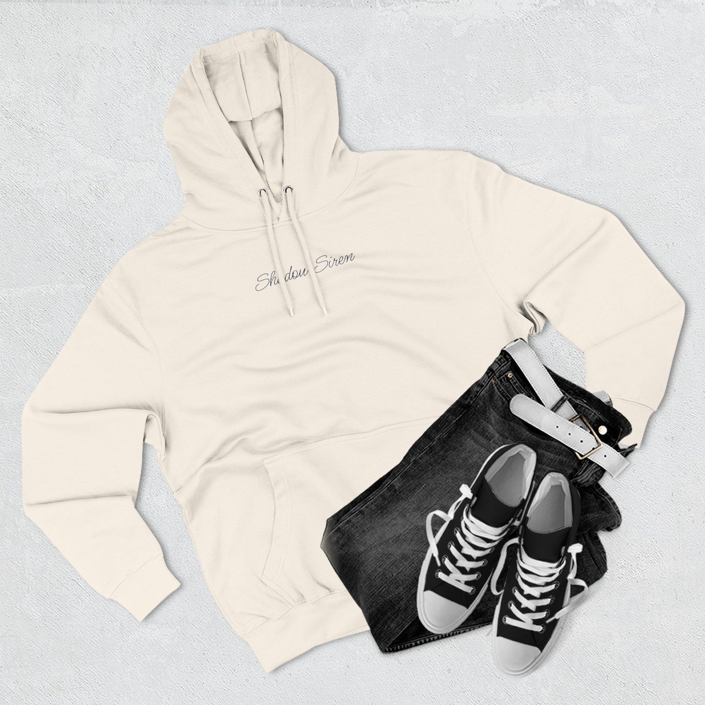 Lines In Billfish line art fleece hoodie