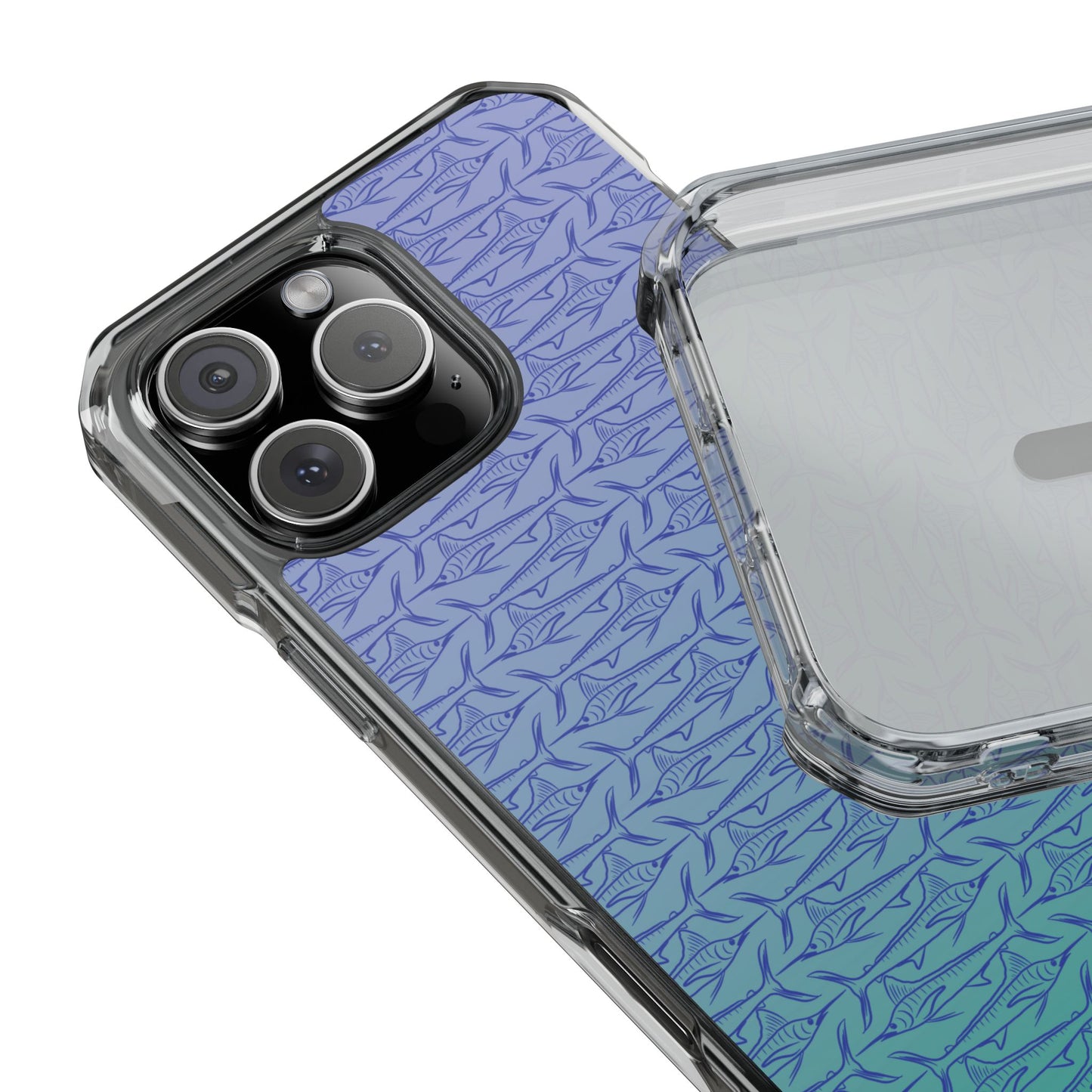 Marlin sketch ombré Magnetic Clear Impact Cases