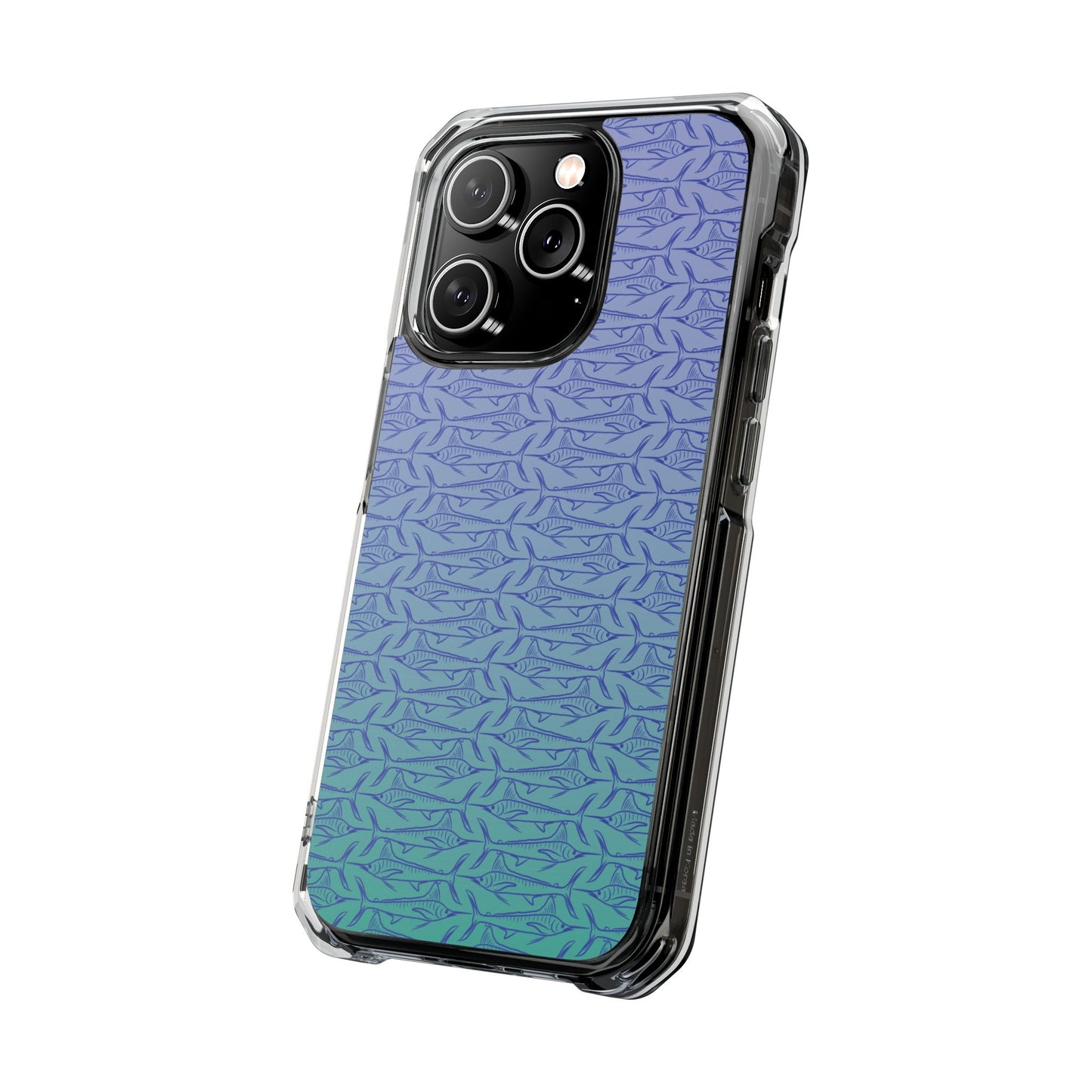 Marlin sketch ombré Magnetic Clear Impact Cases