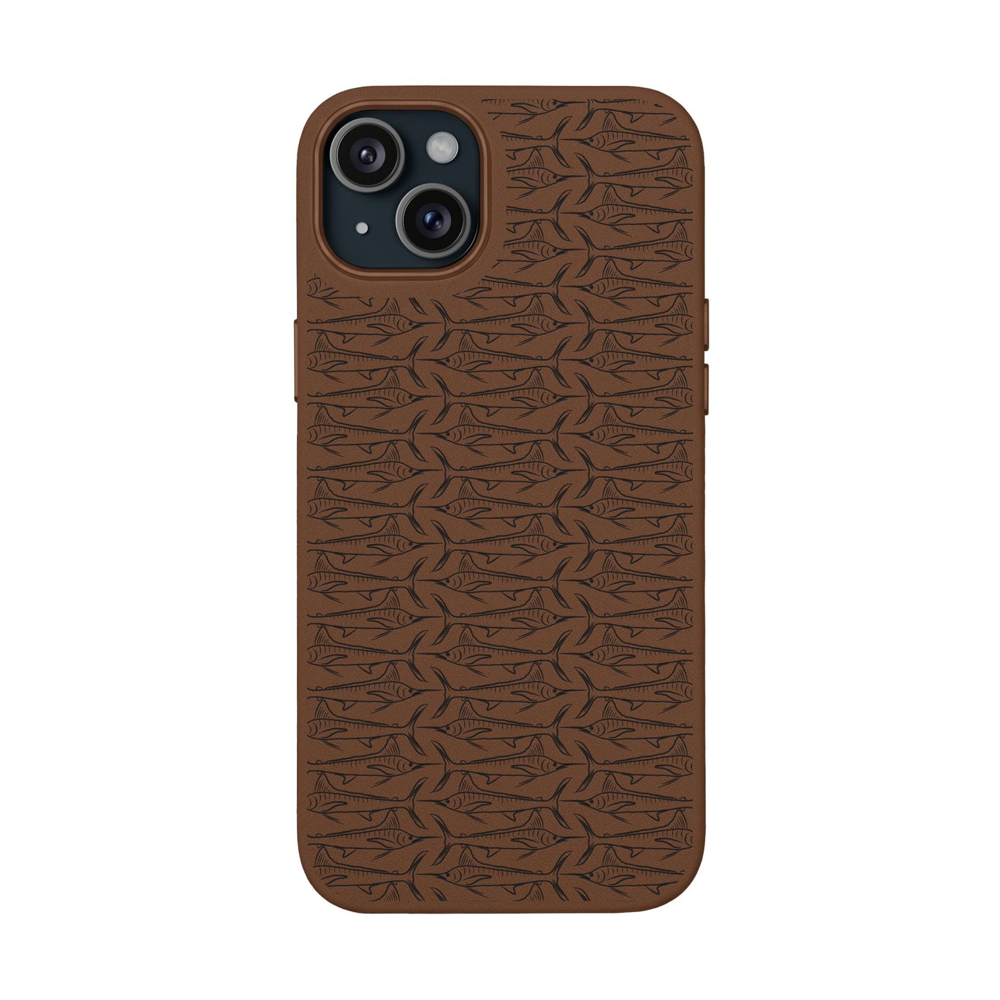 Marlin Sketch PU Leather Phone Cases (Engraving)