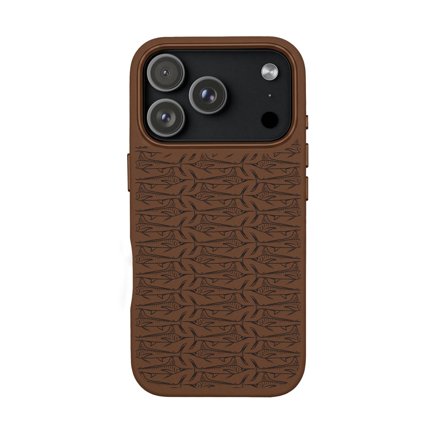 Marlin Sketch PU Leather Phone Cases (Engraving)