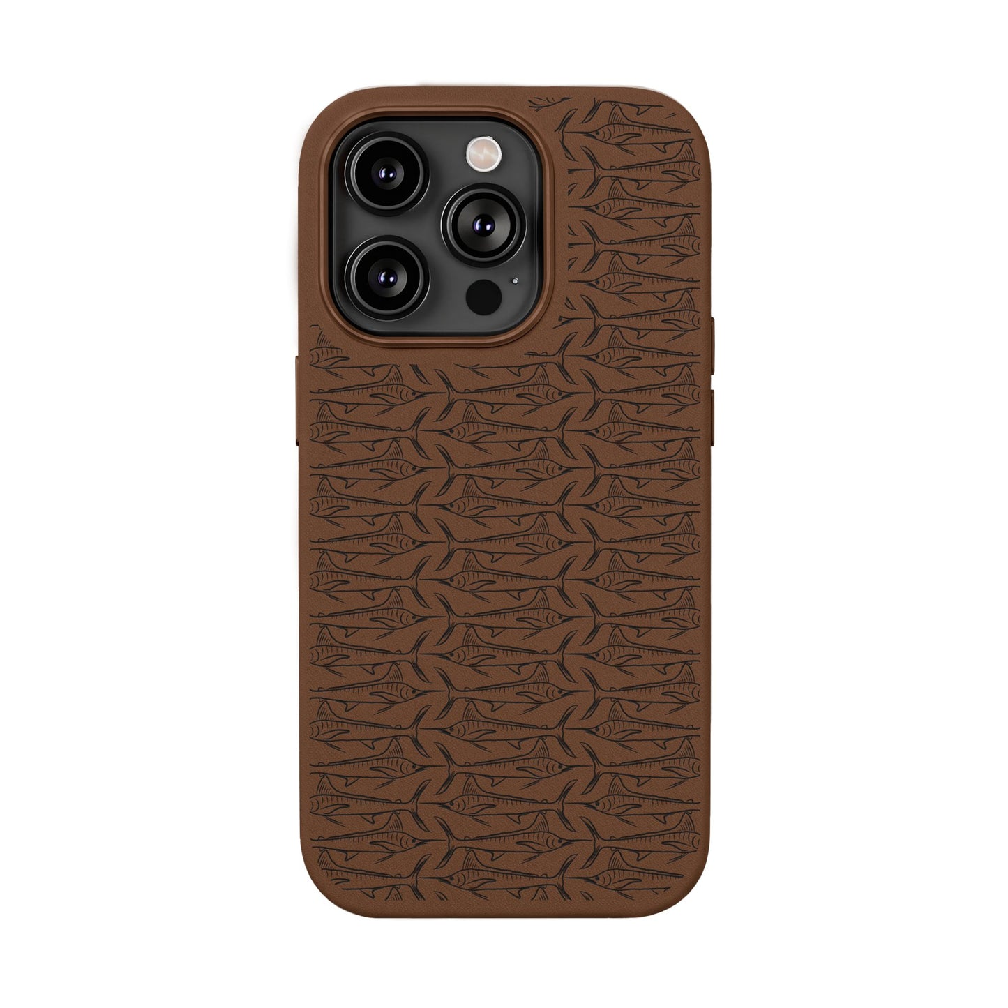 Marlin Sketch PU Leather Phone Cases (Engraving)