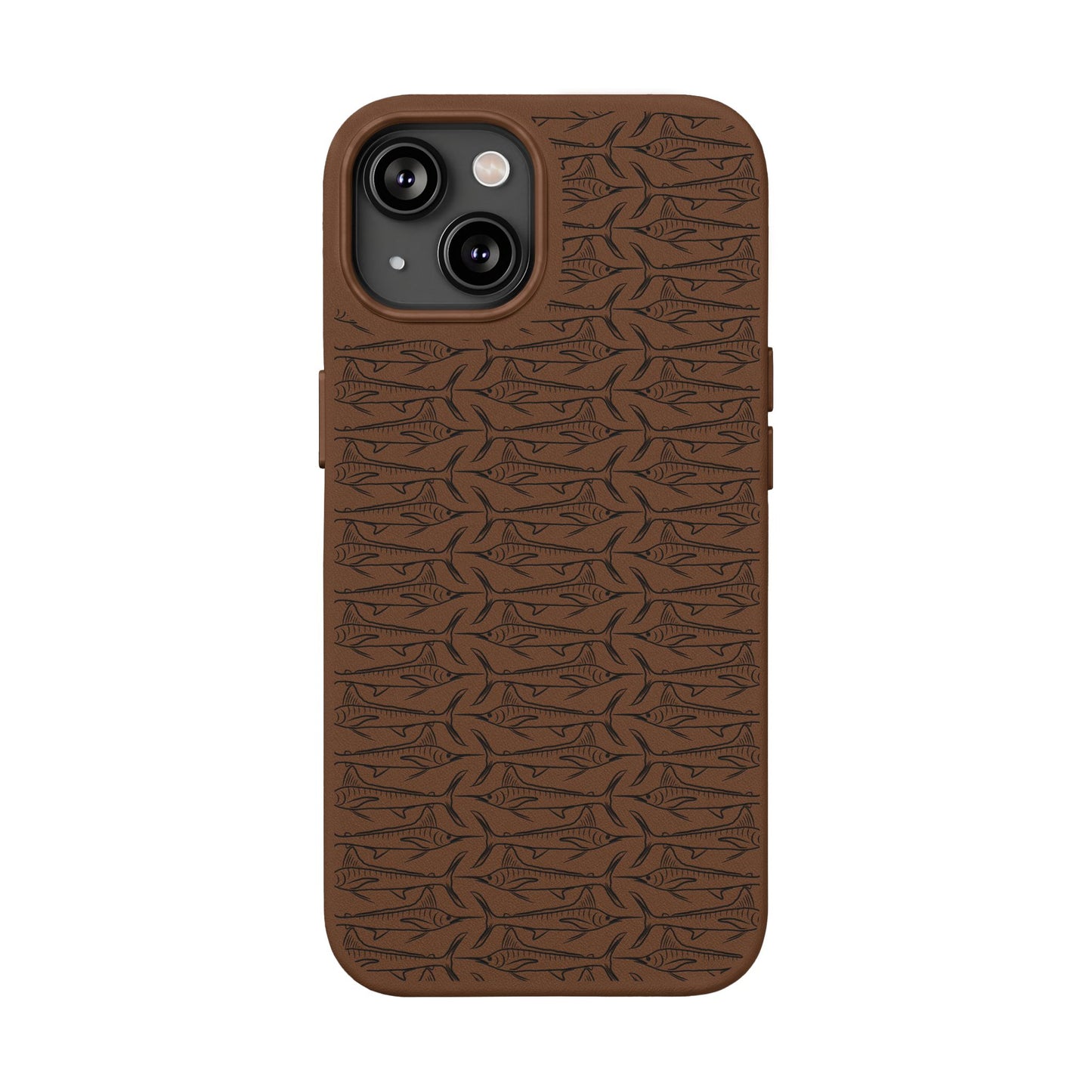 Marlin Sketch PU Leather Phone Cases (Engraving)