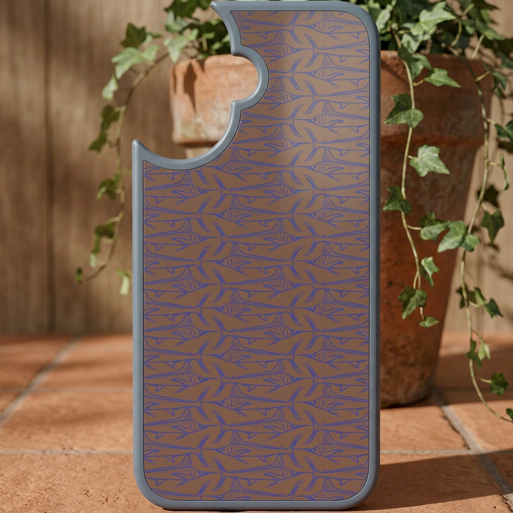 Marlin Sketch PU Leather Phone Cases (Engraving)