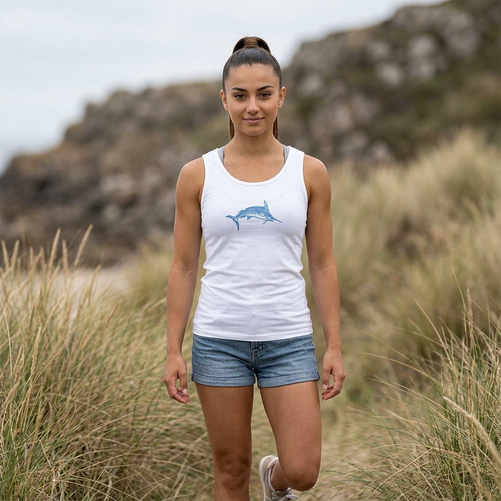 Release baby blue Women's Jersey Muscle Tank