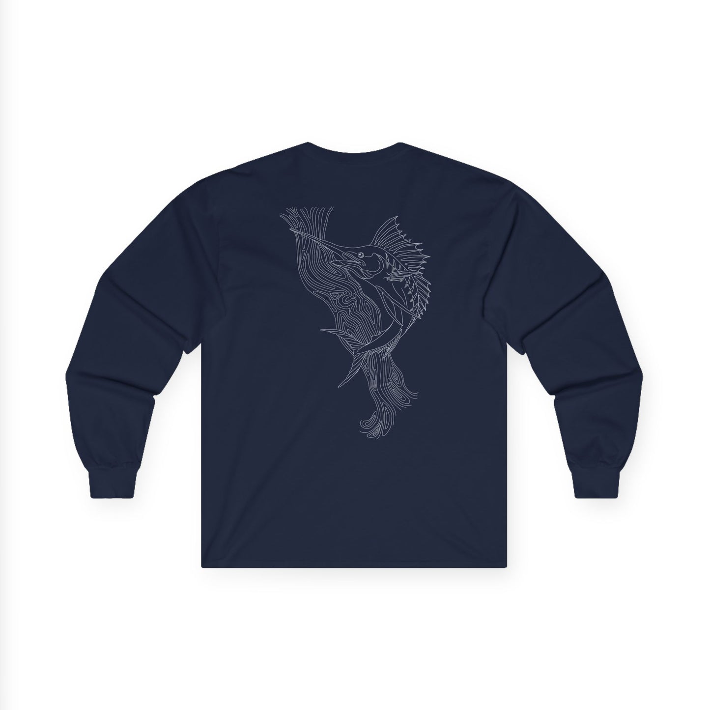 Lines In Billfish line art Long Sleeve Tee