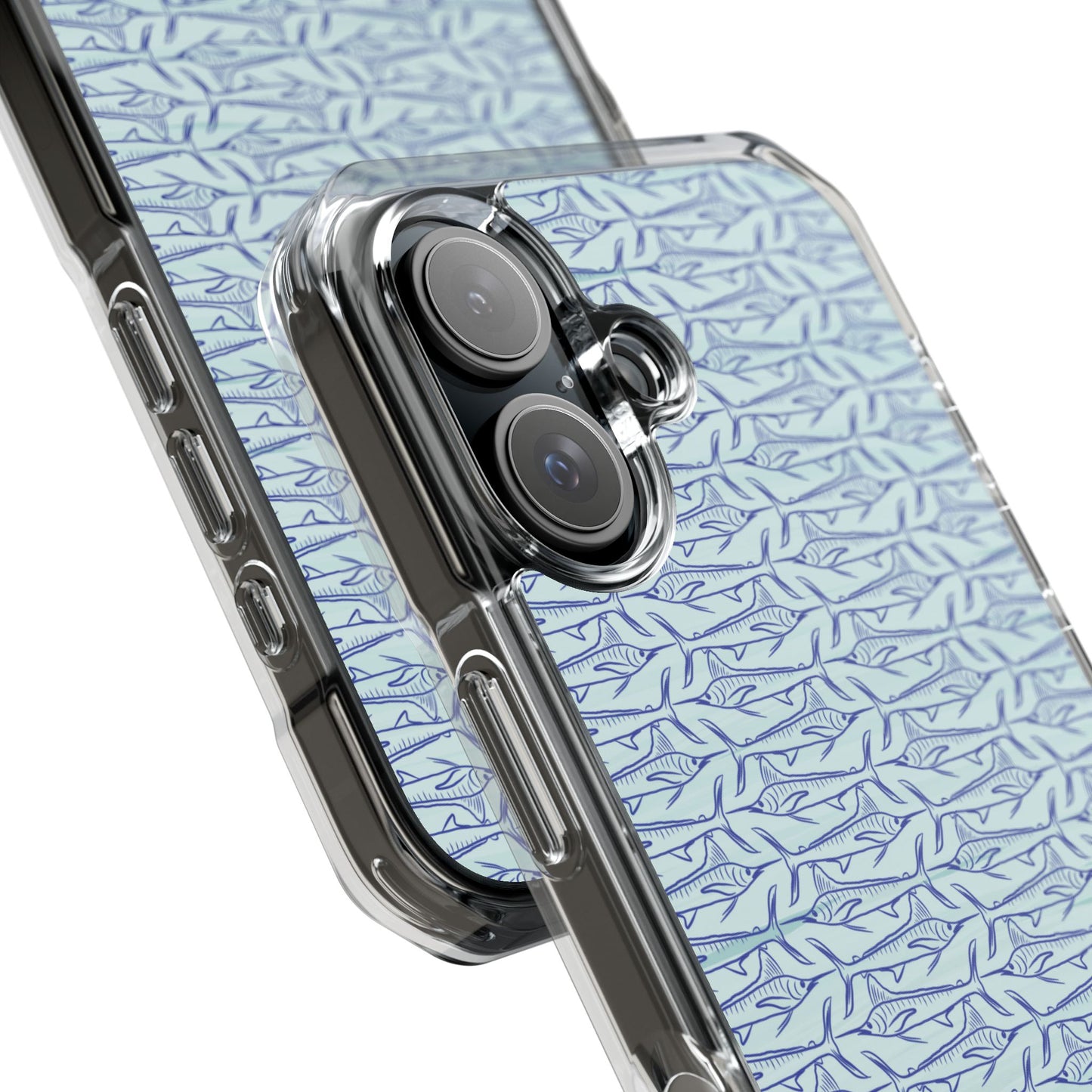 Marlin Sketch blue Magnetic Clear Impact Cases