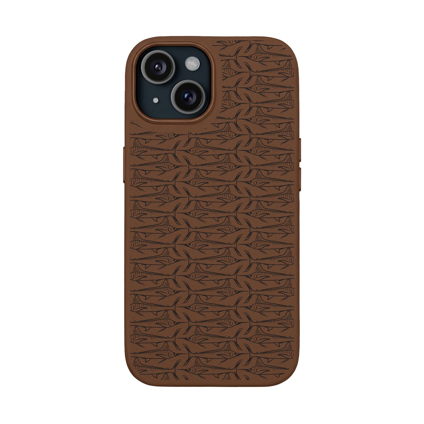 Marlin Sketch PU Leather Phone Cases (Engraving)