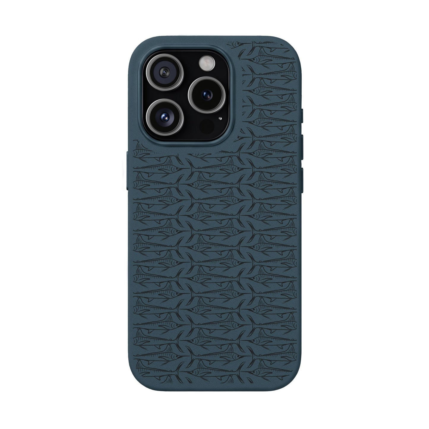 Marlin Sketch PU Leather Phone Cases (Engraving)